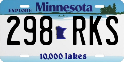 MN license plate 298RKS