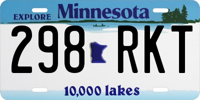 MN license plate 298RKT