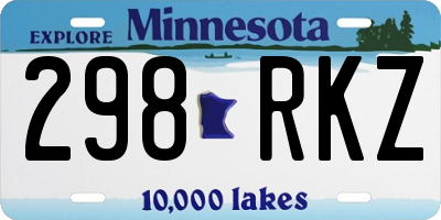 MN license plate 298RKZ