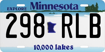 MN license plate 298RLB