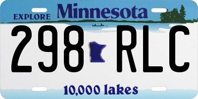 MN license plate 298RLC