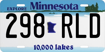 MN license plate 298RLD
