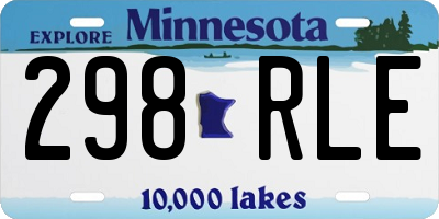 MN license plate 298RLE