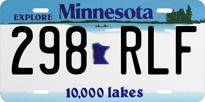 MN license plate 298RLF