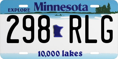 MN license plate 298RLG