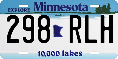 MN license plate 298RLH