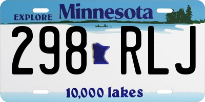 MN license plate 298RLJ