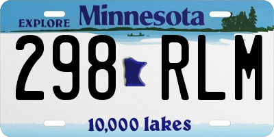 MN license plate 298RLM