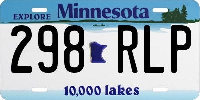MN license plate 298RLP