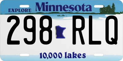 MN license plate 298RLQ