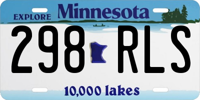MN license plate 298RLS