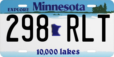 MN license plate 298RLT