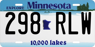 MN license plate 298RLW