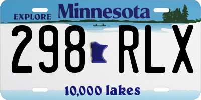 MN license plate 298RLX