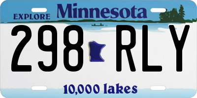MN license plate 298RLY