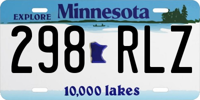 MN license plate 298RLZ