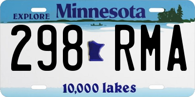 MN license plate 298RMA