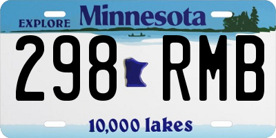 MN license plate 298RMB