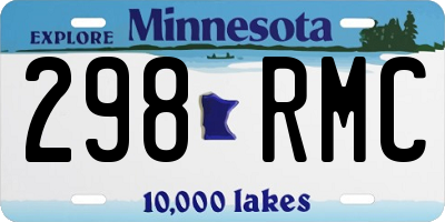 MN license plate 298RMC