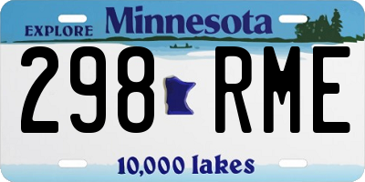 MN license plate 298RME