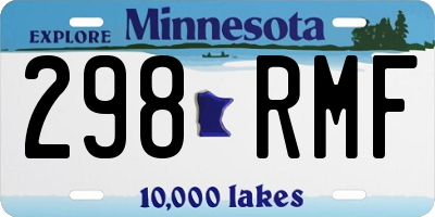 MN license plate 298RMF