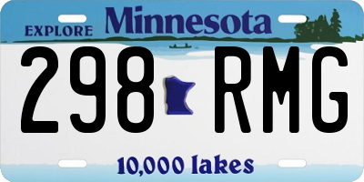 MN license plate 298RMG