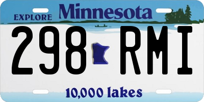 MN license plate 298RMI