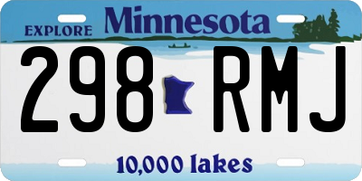 MN license plate 298RMJ