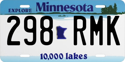 MN license plate 298RMK