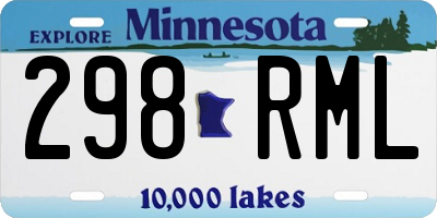 MN license plate 298RML