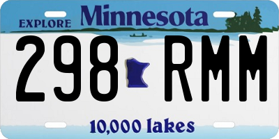 MN license plate 298RMM