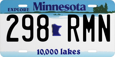 MN license plate 298RMN
