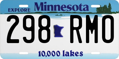 MN license plate 298RMO