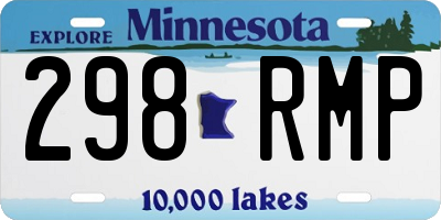 MN license plate 298RMP