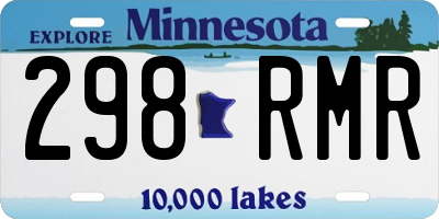 MN license plate 298RMR