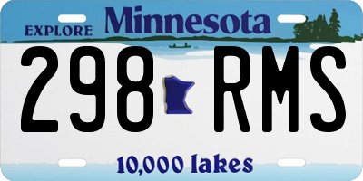 MN license plate 298RMS