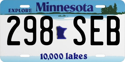 MN license plate 298SEB