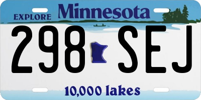 MN license plate 298SEJ