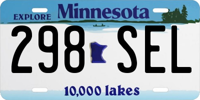 MN license plate 298SEL