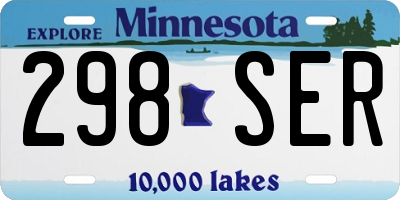 MN license plate 298SER