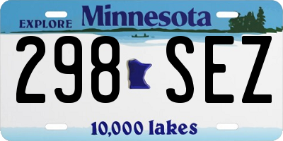 MN license plate 298SEZ