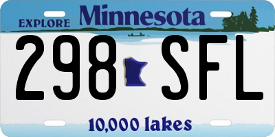 MN license plate 298SFL