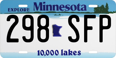 MN license plate 298SFP