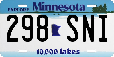 MN license plate 298SNI