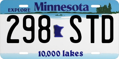 MN license plate 298STD