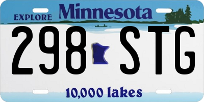 MN license plate 298STG