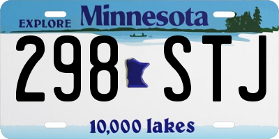 MN license plate 298STJ