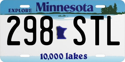 MN license plate 298STL