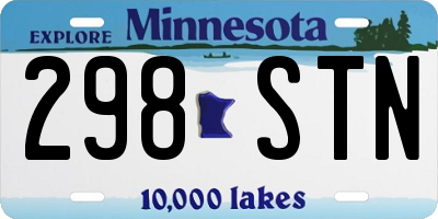 MN license plate 298STN