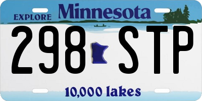 MN license plate 298STP